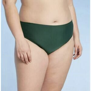 Kona Sol Women's Plus Size Bikini Bottom Green Hipster Full Coverage NWT Sz 16W